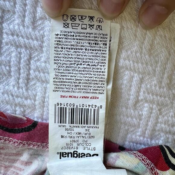 Desigual Girls Size 3/4 Pink White Floral Printed Sleeveless A Line Dress - Picture 9 of 13